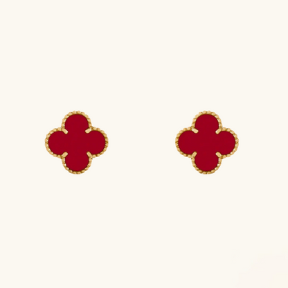 KLEEBLATT | Rote Ohrringe