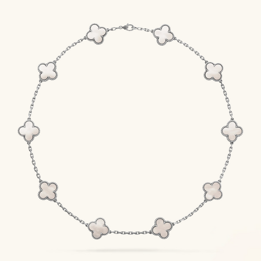 KLEEBLATT | 10 Motive Silber Halskette