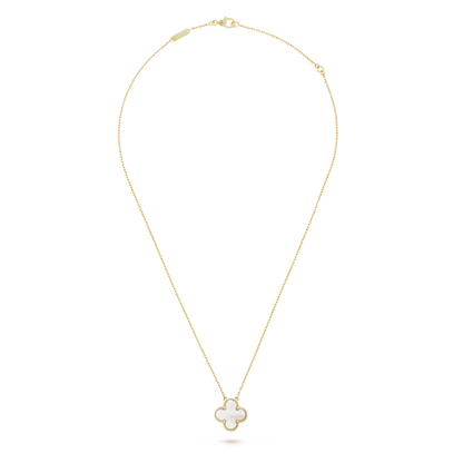 KLEEBLATT | Weiß/Gold Halskette