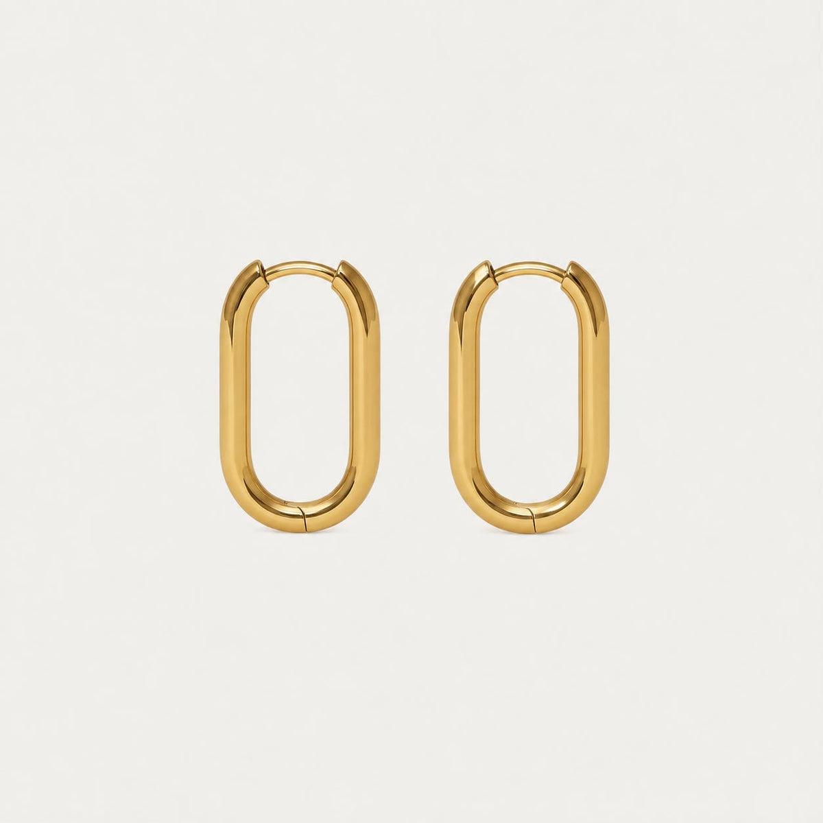 Signatur Oval Hoop Ohrringe