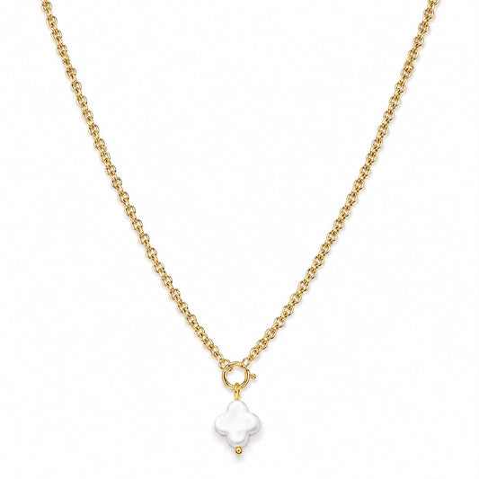 Celeste Kleeblatt Charm Halskette